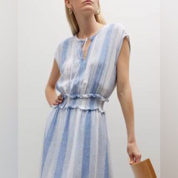 Rails Nevis Stripe Ashlyn Midi Dress Size M - Picture 2 of 13